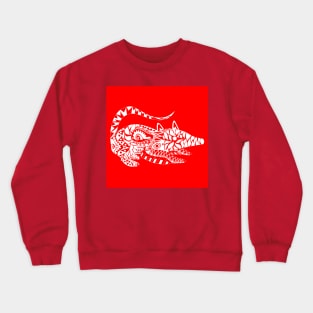 tlacuache possum opossum in ecopop colors Crewneck Sweatshirt